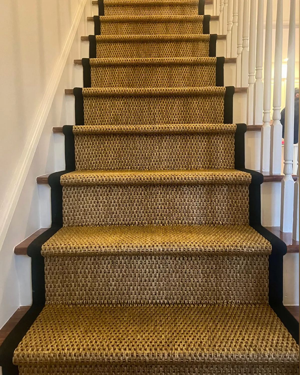 Nothing says elevated-cozy, like a custom woven stair runner.