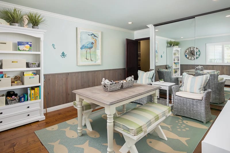 Playroom with a cute coastal vibe